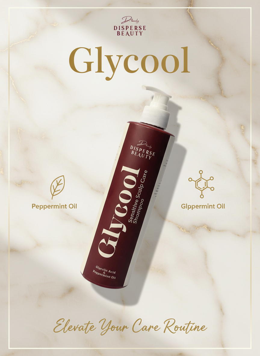 I need luxurious design & premium look poster for this product Creating a luxurious and premium look for your poster can be achieved by focusing on design elements, color schemes, and typography. Here's a guide to help you:Color Palette- Deep Reds and Metallics: Use shades like burgundy or wine paired with gold or silver accents to convey luxury.- Neutral Background: A soft cream or light beige can enhance the elegant appeal.Typography- Elegant Fonts: Opt for serif fonts for the product name (“Glycool”) to give a classic look. Use a modern sans-serif for supporting text to maintain clarity.- Hierarchy: Make the product name prominent. Secondary information should be smaller but legible.Layout Ideas- Center the Product: Place the bottle at the center of the poster. Consider an angled view for added depth.- Text Placement: Position the product name directly below or above the bottle. Include a brief tagline or benefits in a smaller font.- Highlight Key Ingredients: Use icons or small graphics for “Glycolic Acid” and “Peppermint Oil” to draw attention.Visual Elements- Textures: Incorporate subtle textures in the background (like silk or marble) to add richness.- Shadows and Highlights: Use soft shadows around the bottle for a three-dimensional effect.Call-to-Action- Incorporate a Stylish CTA: Phrases like Experience The Luxury or Elevate Your Care Routine in an elegant script can encourage action